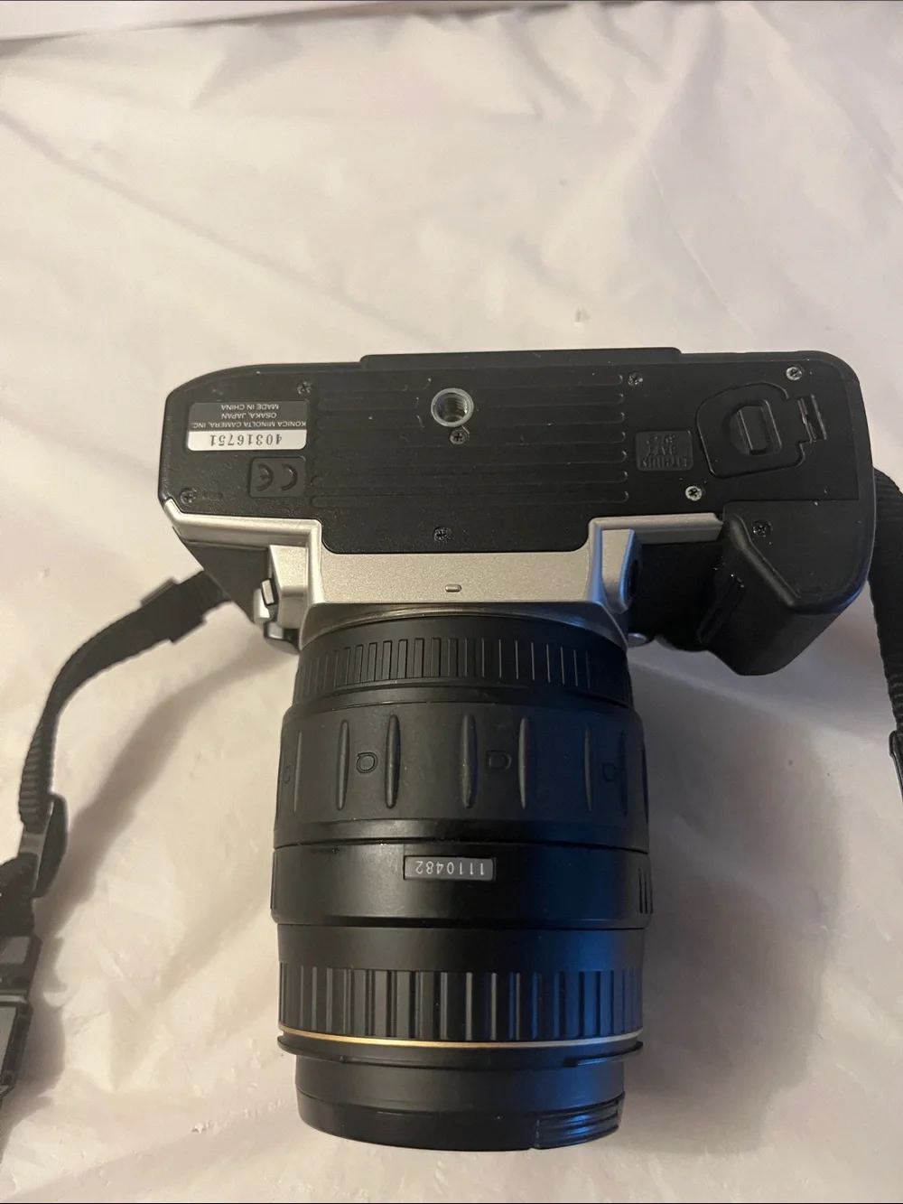 Minolta Maxxum 5 Silver & Black SLR Camera with Zoom Lens Untested